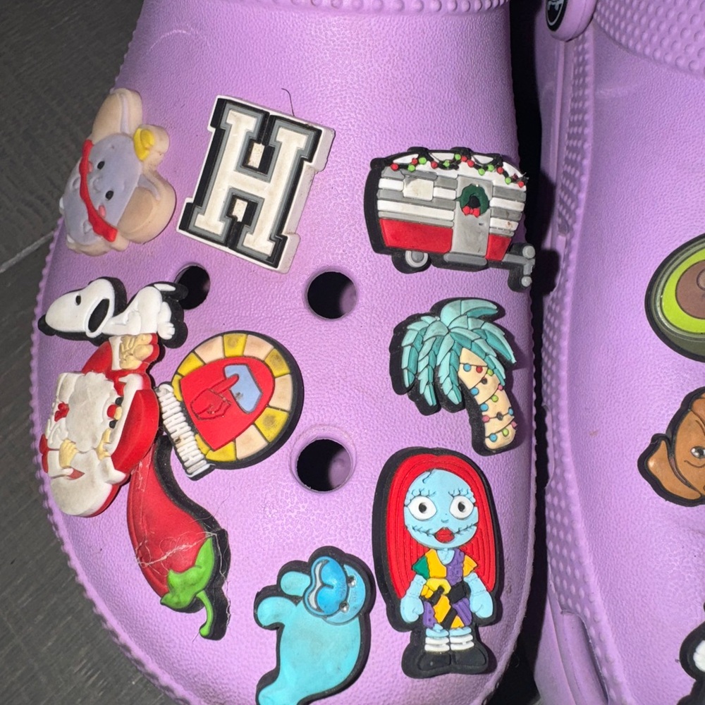 Crocs Lilac Platform Classics Clogs With Jibbits … - image 5